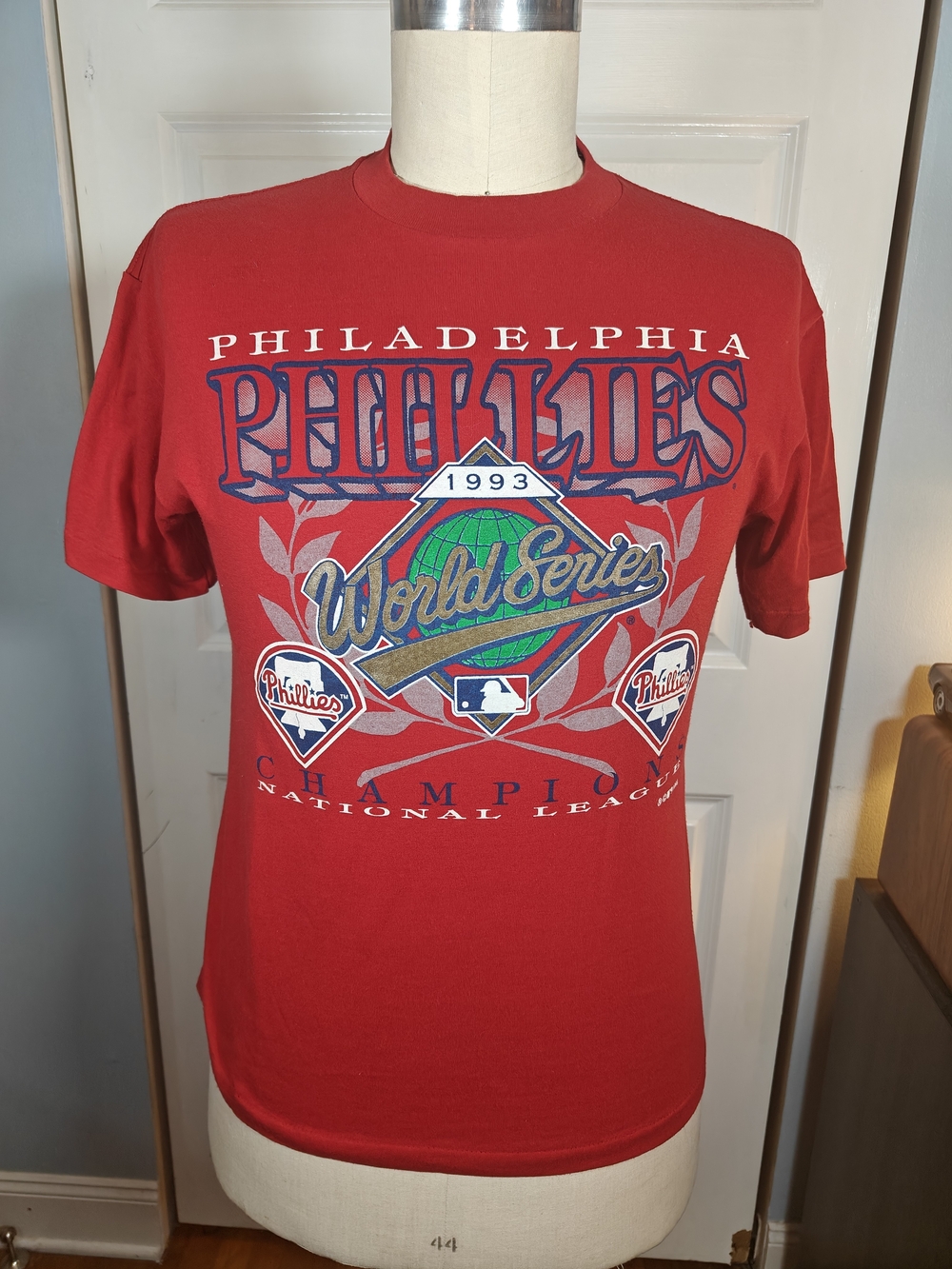 Vintage Single Stitch Phillies Red 1993 World Series Graphic Tee